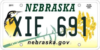 NE license plate XIF691