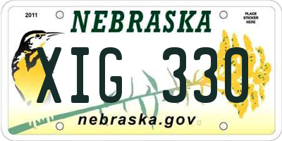 NE license plate XIG330