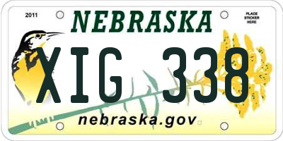 NE license plate XIG338