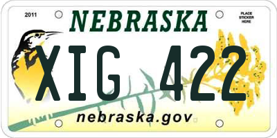 NE license plate XIG422