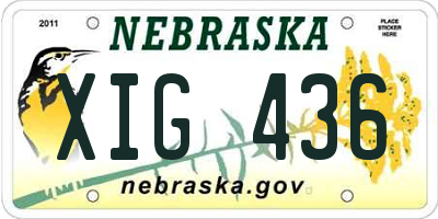 NE license plate XIG436