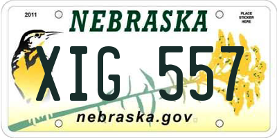 NE license plate XIG557