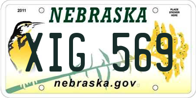 NE license plate XIG569