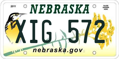 NE license plate XIG572