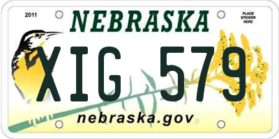 NE license plate XIG579