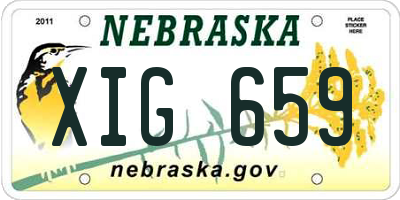 NE license plate XIG659