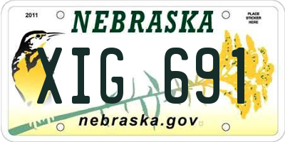 NE license plate XIG691