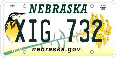 NE license plate XIG732