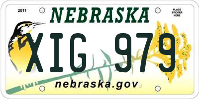 NE license plate XIG979