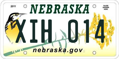 NE license plate XIH014