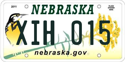 NE license plate XIH015