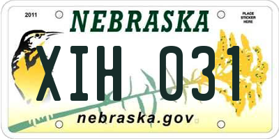 NE license plate XIH031