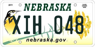 NE license plate XIH048