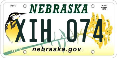 NE license plate XIH074