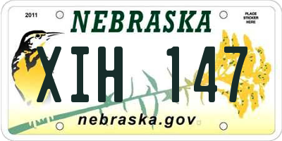 NE license plate XIH147