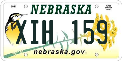 NE license plate XIH159