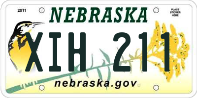 NE license plate XIH211