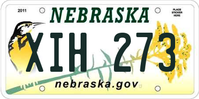 NE license plate XIH273