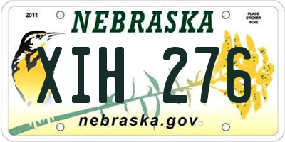 NE license plate XIH276