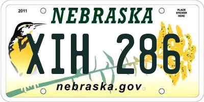 NE license plate XIH286