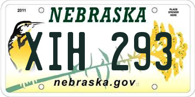 NE license plate XIH293