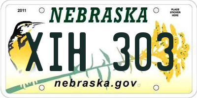 NE license plate XIH303