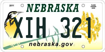 NE license plate XIH321