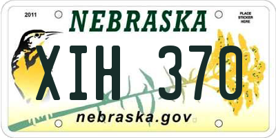 NE license plate XIH370