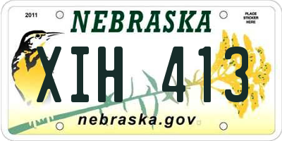 NE license plate XIH413
