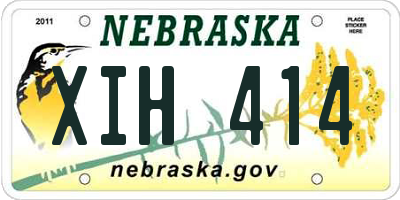 NE license plate XIH414