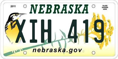 NE license plate XIH419