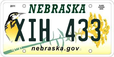 NE license plate XIH433