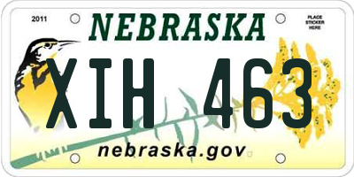 NE license plate XIH463