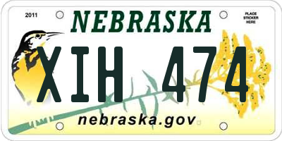 NE license plate XIH474