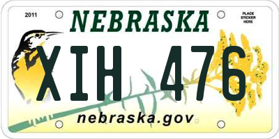 NE license plate XIH476