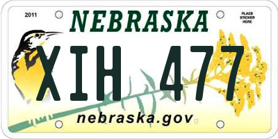 NE license plate XIH477