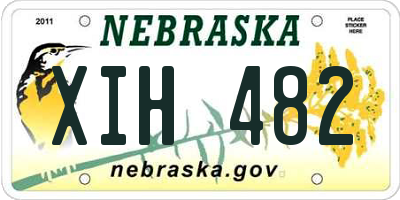 NE license plate XIH482