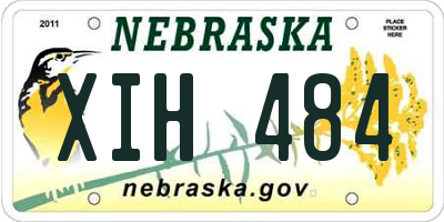 NE license plate XIH484
