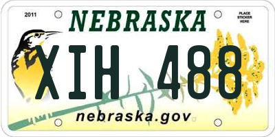 NE license plate XIH488