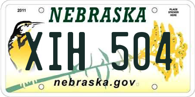 NE license plate XIH504