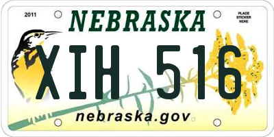 NE license plate XIH516