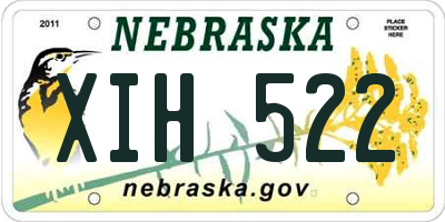 NE license plate XIH522