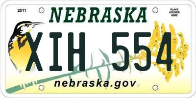 NE license plate XIH554