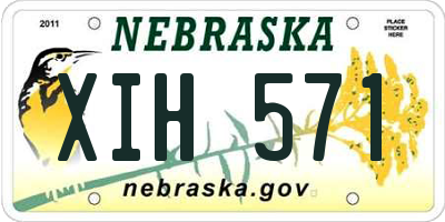 NE license plate XIH571