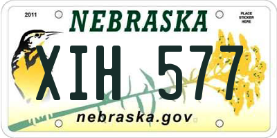 NE license plate XIH577