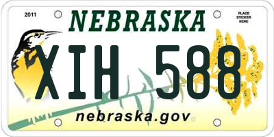 NE license plate XIH588