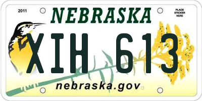 NE license plate XIH613