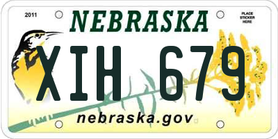 NE license plate XIH679