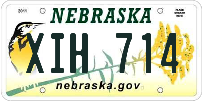 NE license plate XIH714