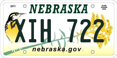 NE license plate XIH722